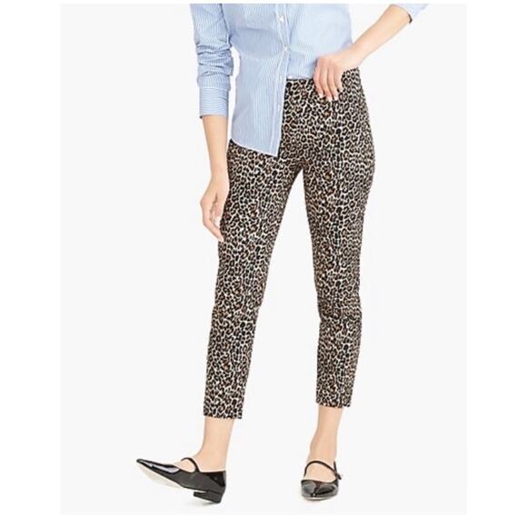 J Crew Winnie Office Ready Sprint Pants Animal Print 8 - Picture 3 of 8